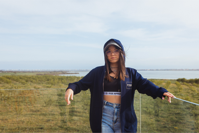 Sweat zippé BASIC NAVY