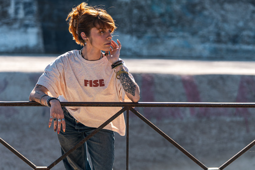 T-shirt Welcome Beige woman