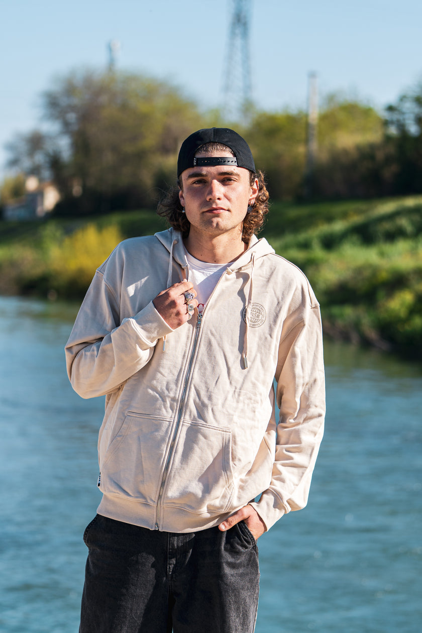 Sweat Zip Event Beige