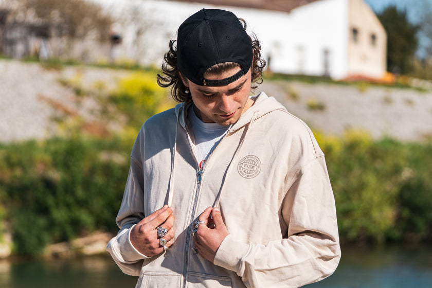 Sweat Zip Event Beige