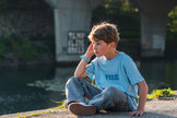 T-shirt Welcome Bleu KIDS