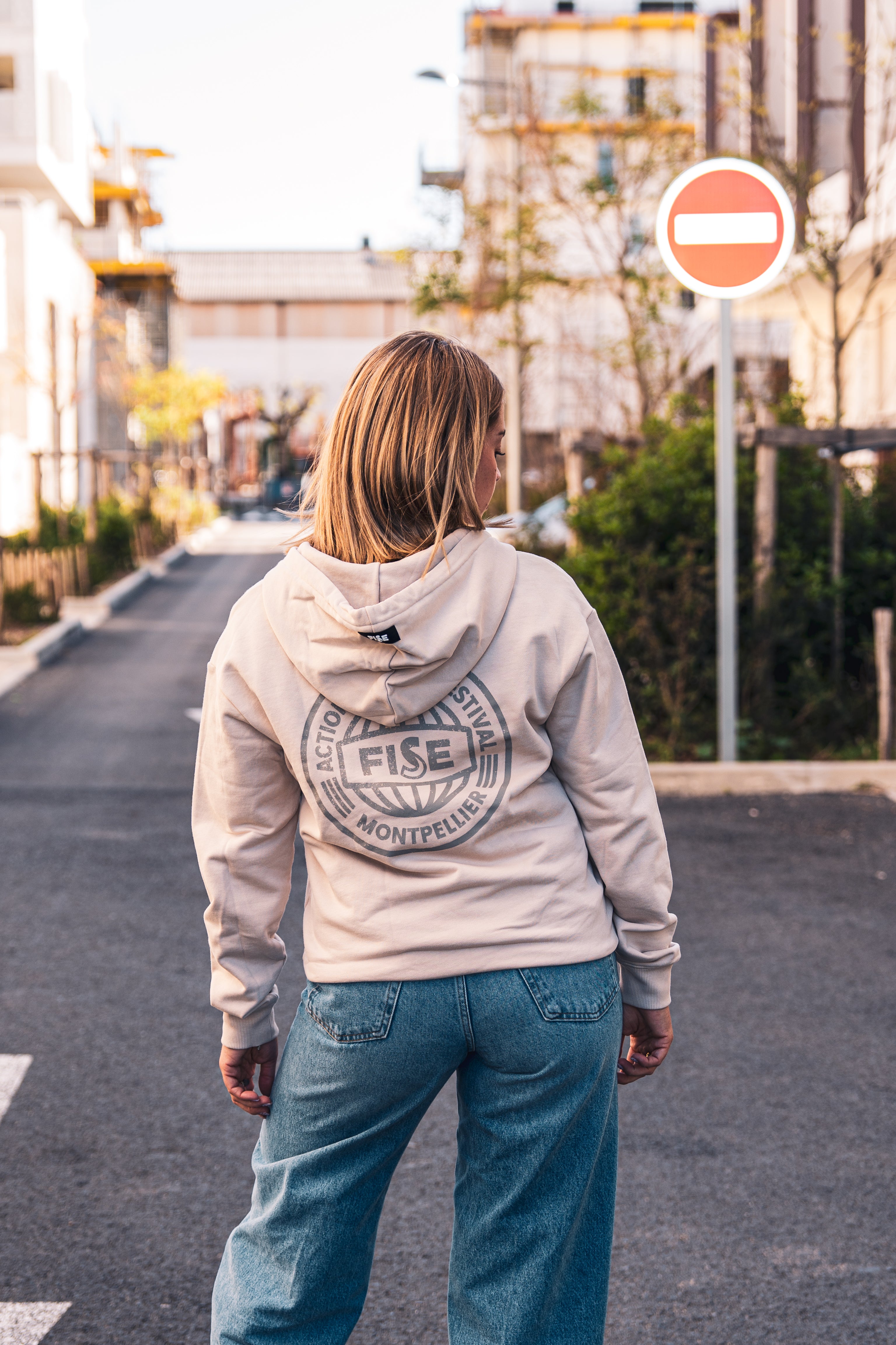 Sweat Zip Event Beige